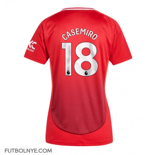 Camiseta Manchester United Casemiro #18 Primera Equipación para mujer 2024-25 manga corta